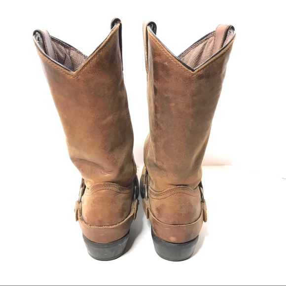 Men's Tan Leather Harness Boots Size 9D Durango - Picture 6 of 11